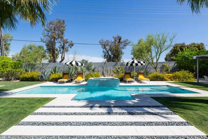 One of a kind pool and yard