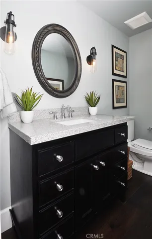 Bathroom downstairs in family room.