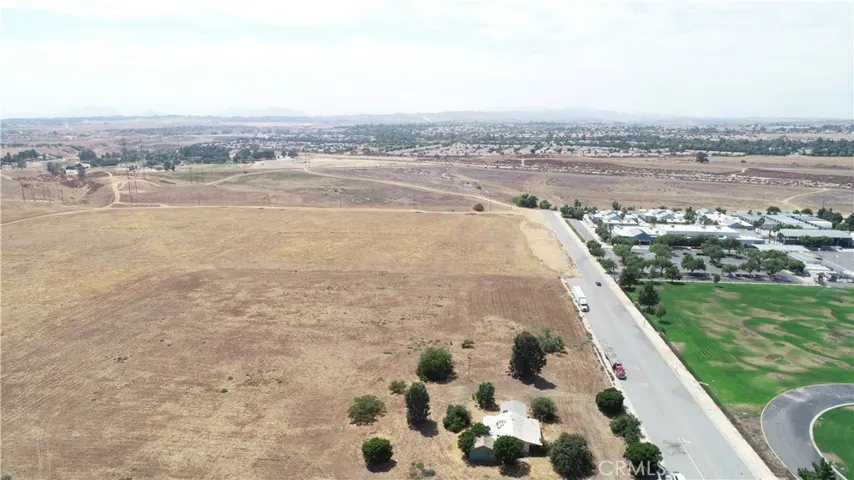 View looking west above property.