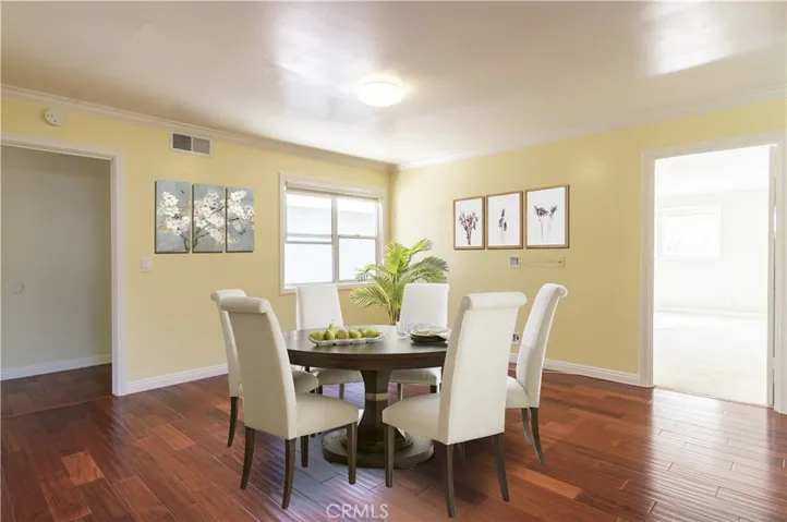 Virtually Staged Dining Area off of Kitchen