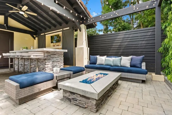 Outdoor covered kitchen area