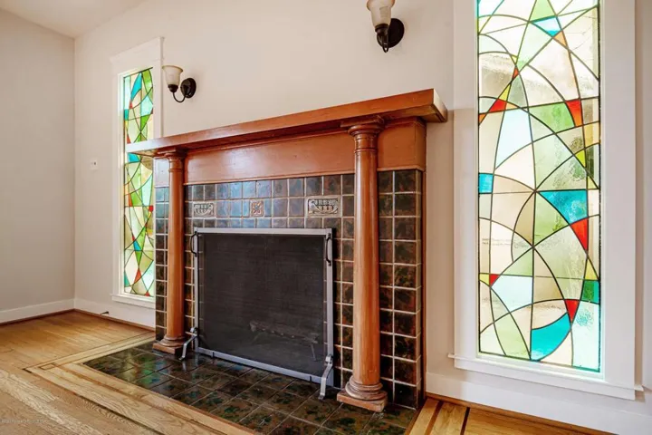 Living Room - Batchelder fireplace