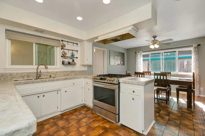 Kitchen towards dining area