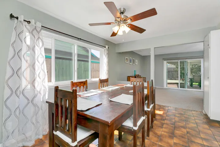 Dining area towards back patio