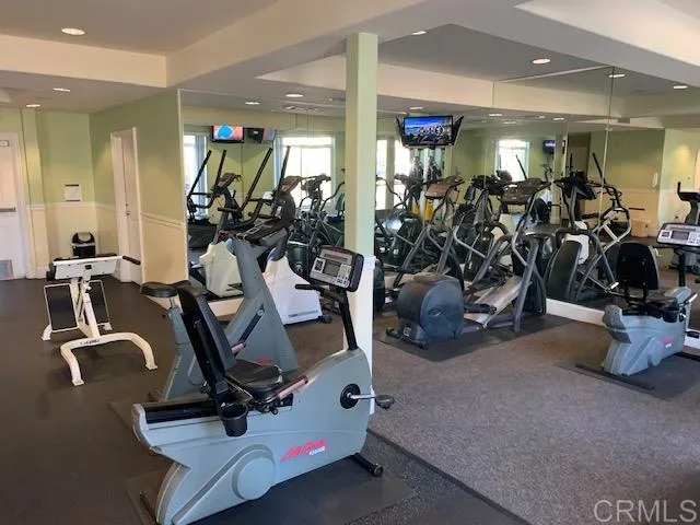 There are 2 separate gym areas