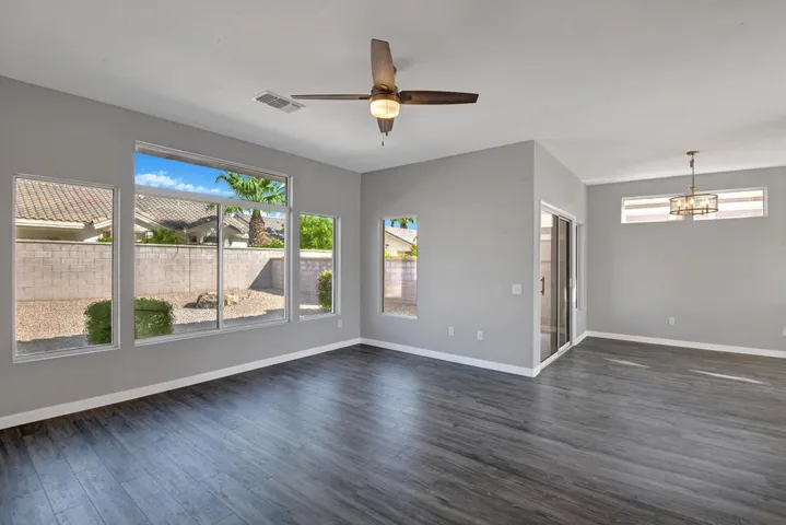 LIVING ROOM TO DINING ROOM AND BACK YARD