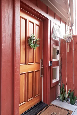 Entry door on street level