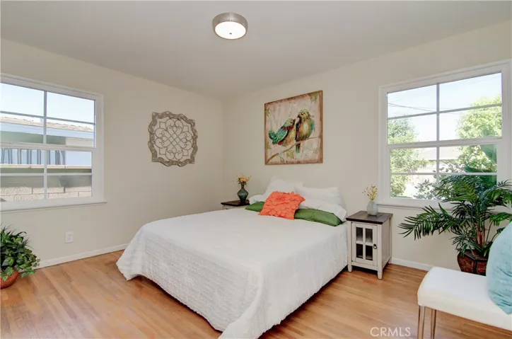 Roomy master bedroom has plenty of space for king size bed...and more!