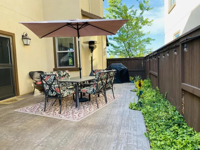 Side yard off kitchen