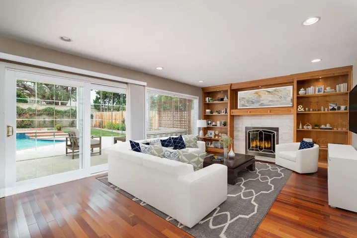 Family Room overlooks Back Yard