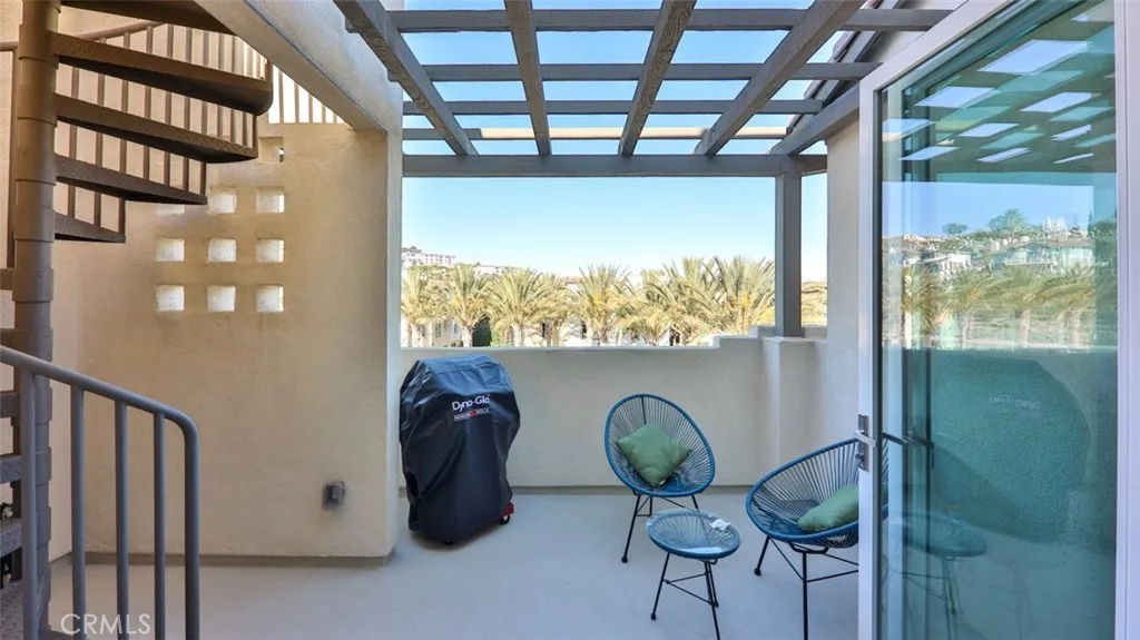 Balcony off of living room.