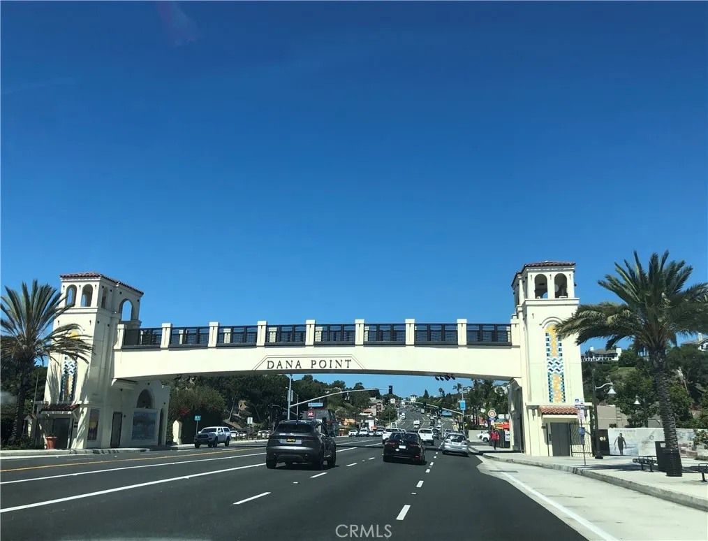 Located in the beachy town of Dana Point.  This pedestrian bridge a safe and convenient way to cross PCH from the South Cove community.  The bridge can be accessed by stairs and elevator.