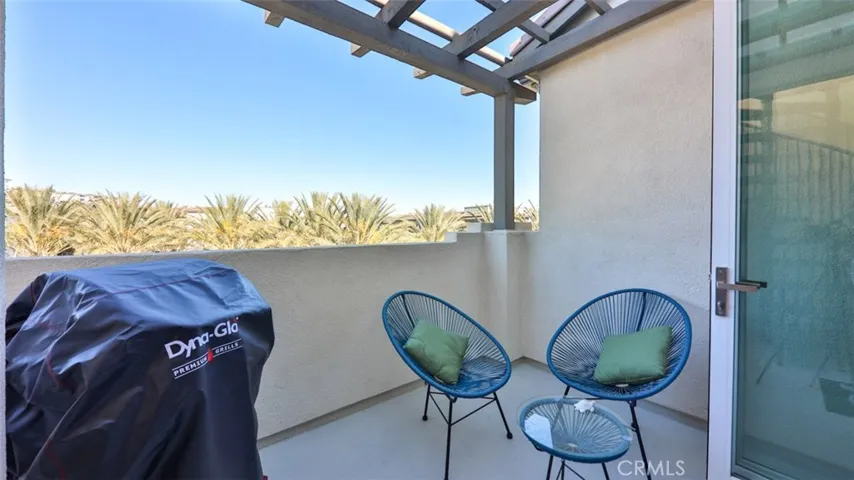 Balcony off of living room.