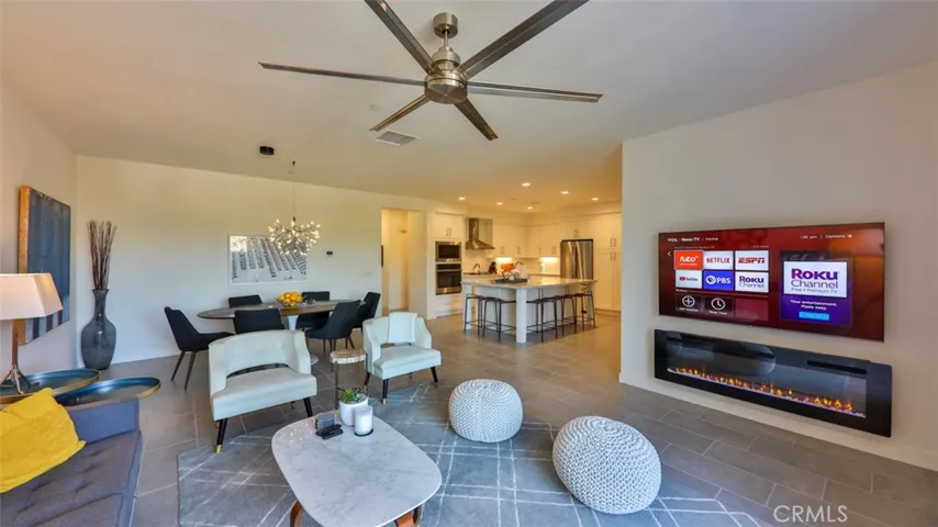 Living room off of kitchen.