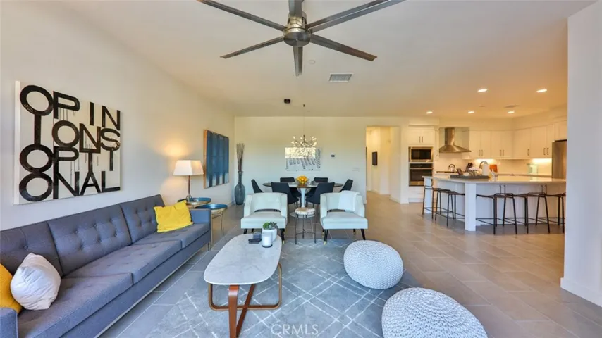 Living room off of kitchen.