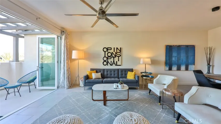 Living room off of kitchen.