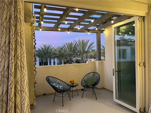 Balcony off of living room.