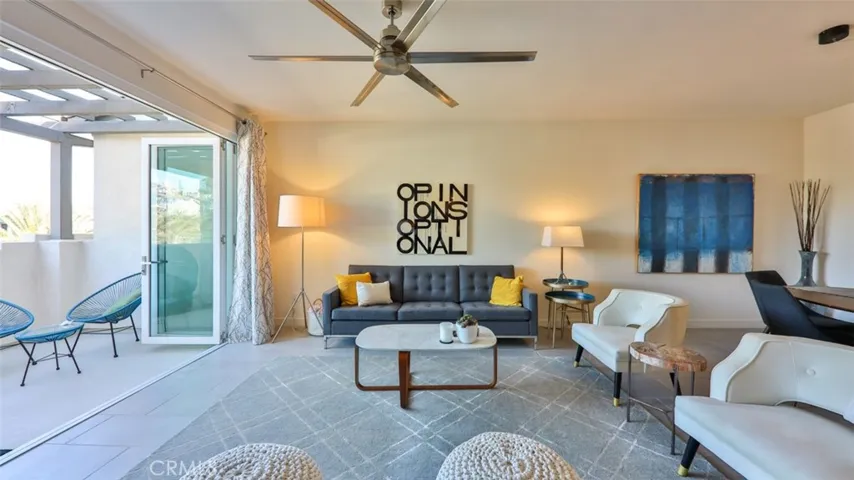 Living room off of kitchen.