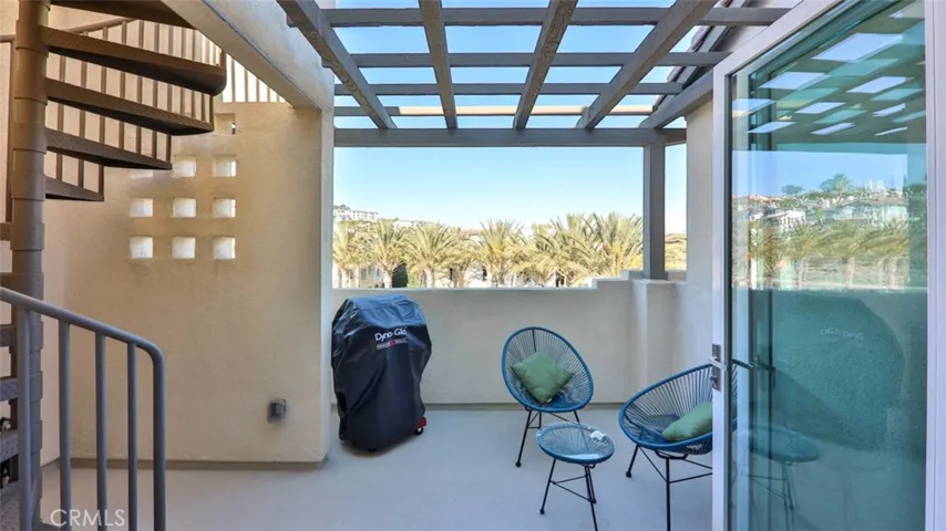 Balcony off of living room.