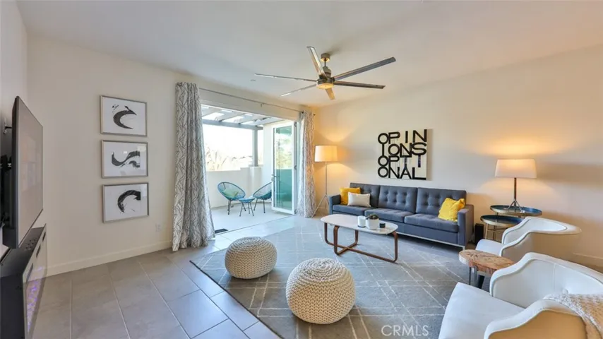 Living room off of kitchen.