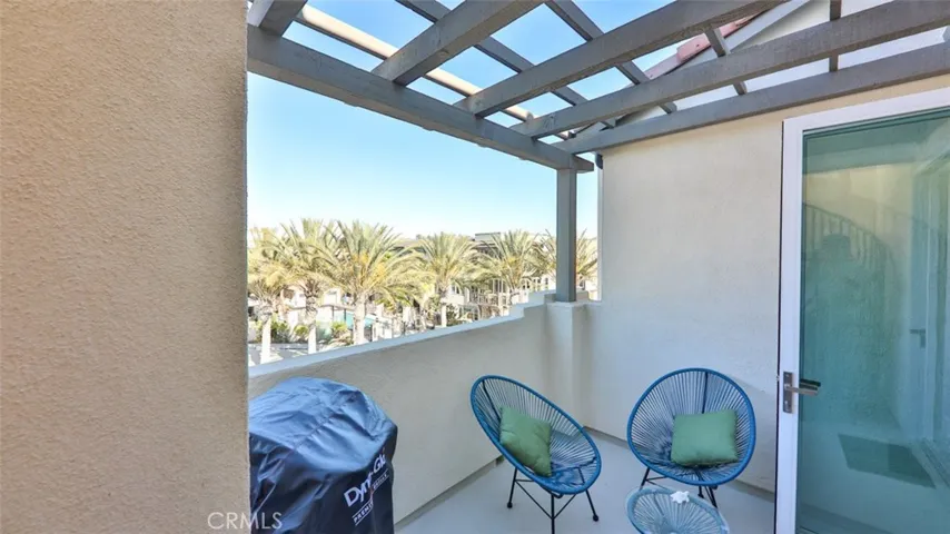 Balcony off of living room.