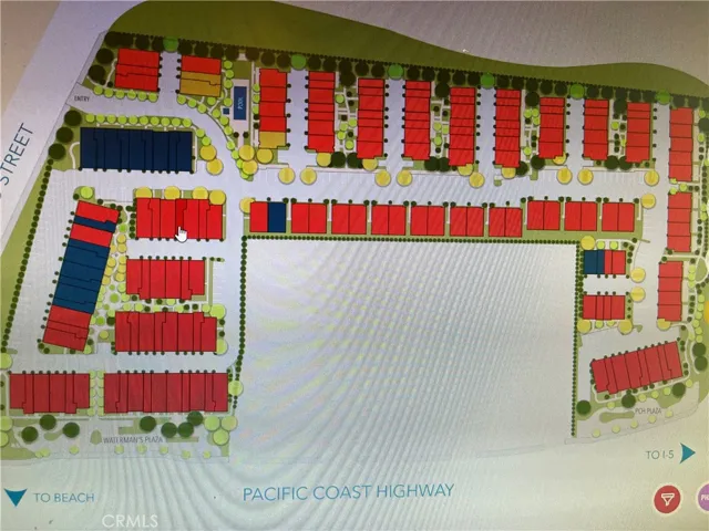 The white 'hand' cursor show the location of this home in the South Cove community, top left across of pool - 2829 Doheny Way.