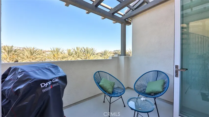 Balcony off of living room.