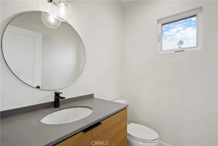 Upstairs powder room