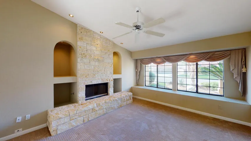 Living Room With Fireplace