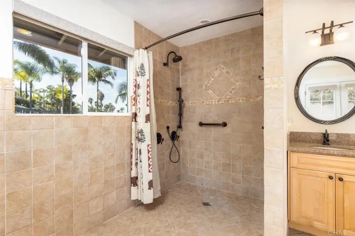 Master bath 'walk-in' shower.