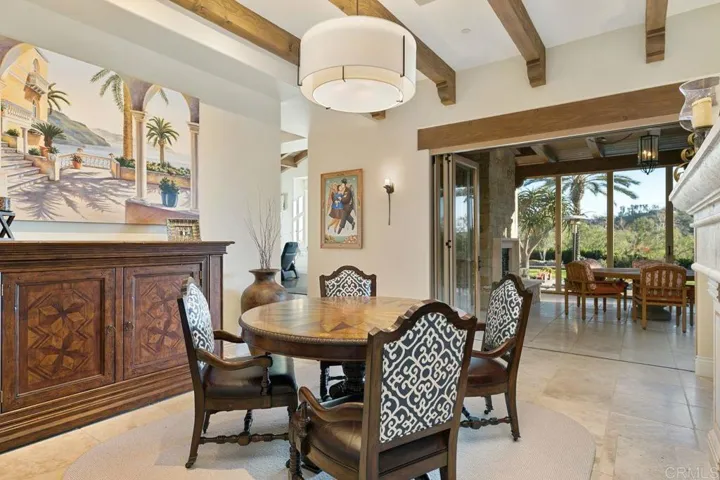 La Cantina doors from the Dining room open onto the Loggia area and views beyond