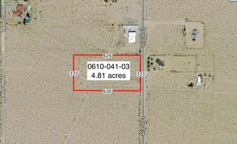 4 .81 Acres On Lear Near Indian Trail, 29 Palms, California 92277, ,Land,For Sale,Acres On Lear Near Indian,219058526DA