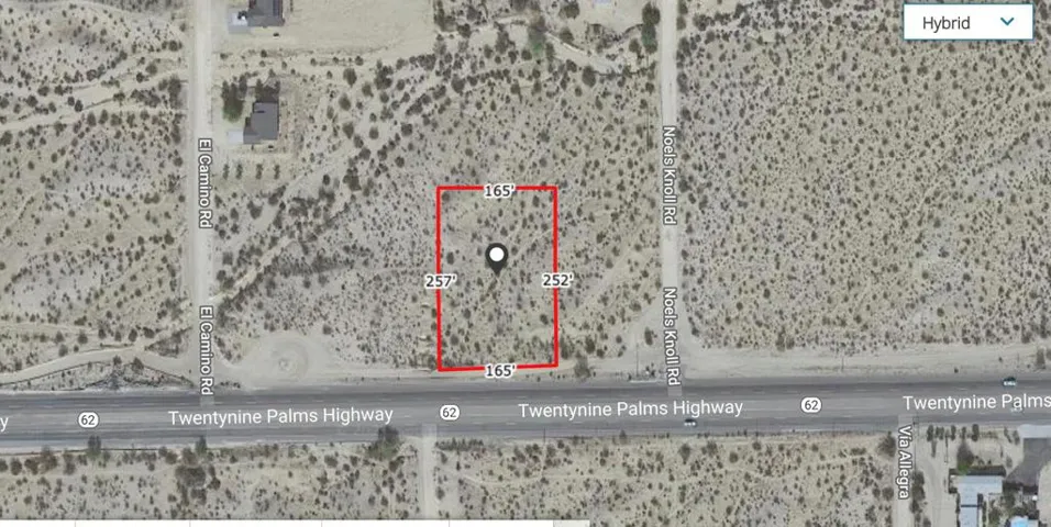 1 Acre On Hwy 62 Near El Camino Road, 29 Palms, California 92277, ,Land,For Sale,Acre On Hwy 62 Near El Camino,219058528DA