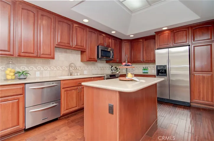 LOADS of storage and prep space...plus island with breakfast bar.