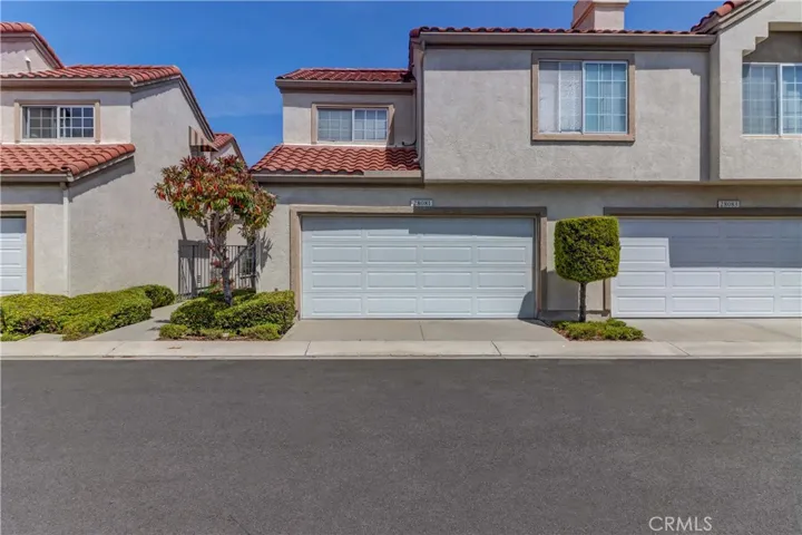 Exterior of the home showing the two car garage.