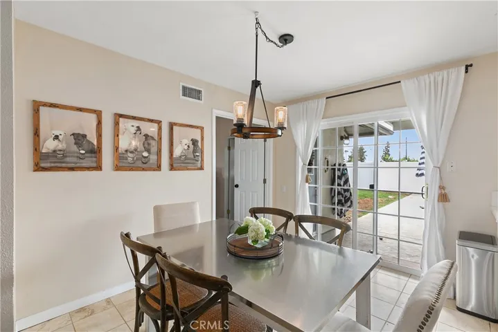 Kitchen with sliders to backyard and pool