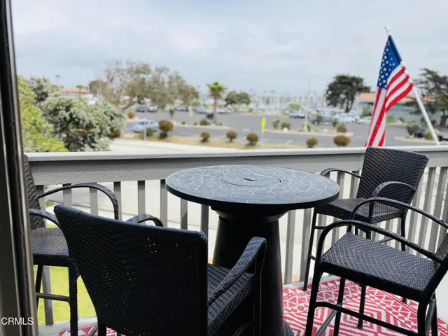 Deck with harbor views