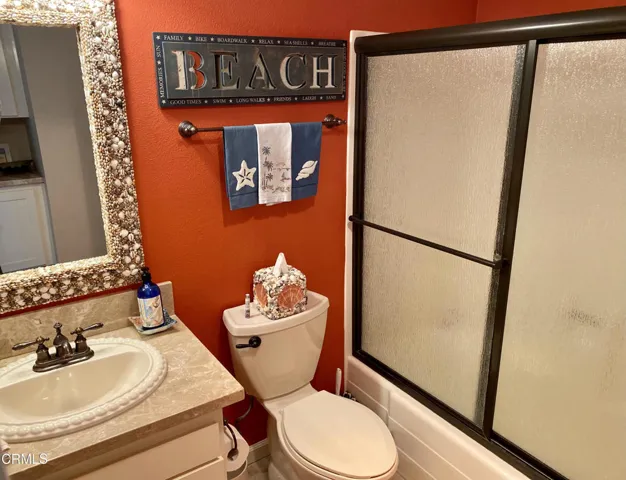 Main level bathroom and vanity