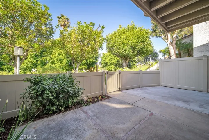Enclosed private patio