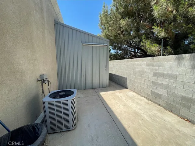 Rear AC unit and large storage shed