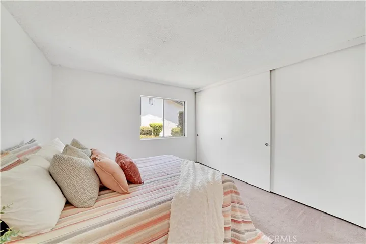 Master bedroom has plenty of closet space.