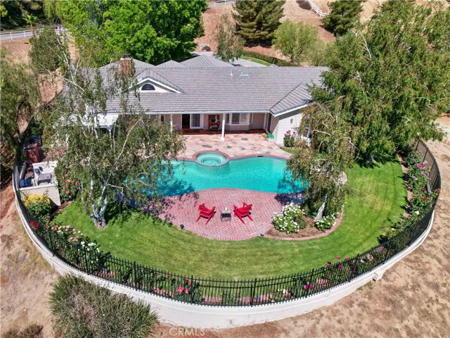 Aerial View of home; the Barn and ADU are down to the right.