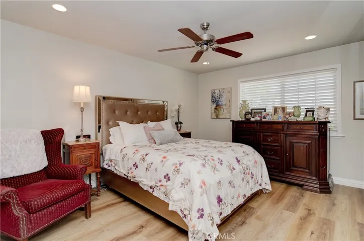 Plenty of room in this owner's suite for king size bed and more.