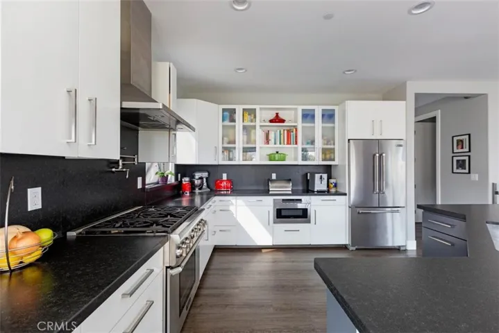 Kitchen with leathered granite counter tops