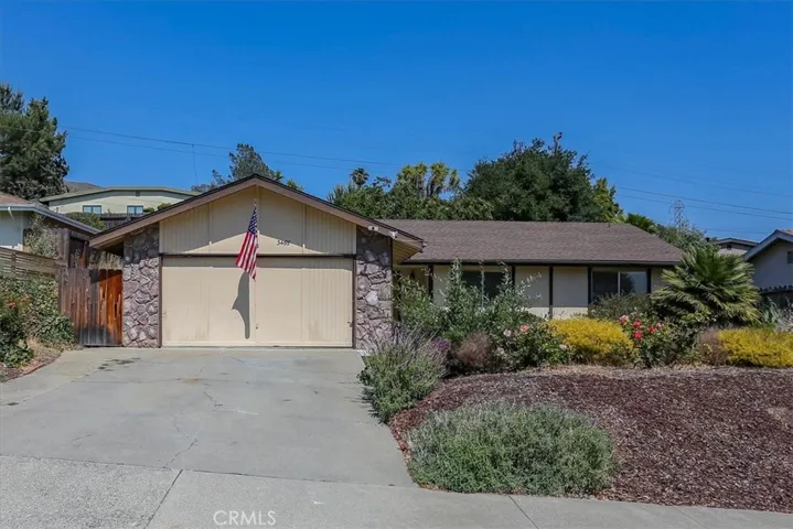 Two car garage with plenty of off street parking.