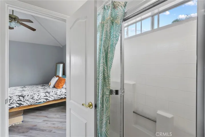 Jack and Jill bath is convenient to both guest rooms.