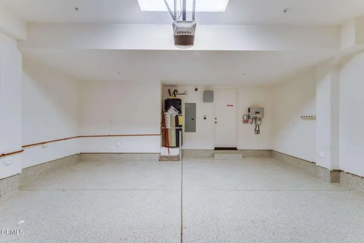 2 car attached garage with epoxy floors