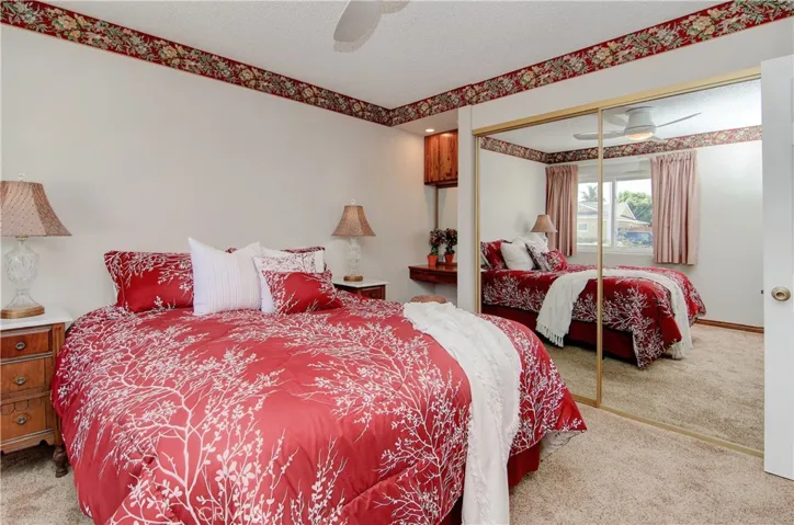 Private master suite has large closet and desk/dressing nook.