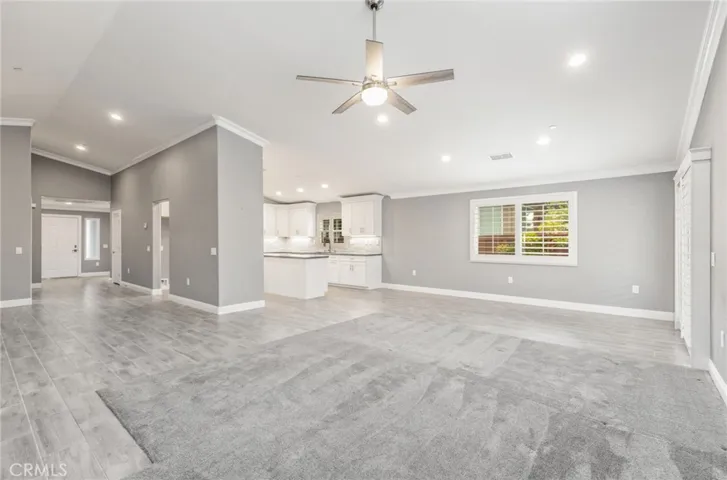 High ceilings and plantation shutters throughout