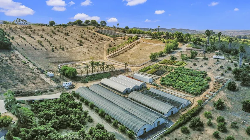 Greenhouses A, B, C, D to horse facility and avocado grove